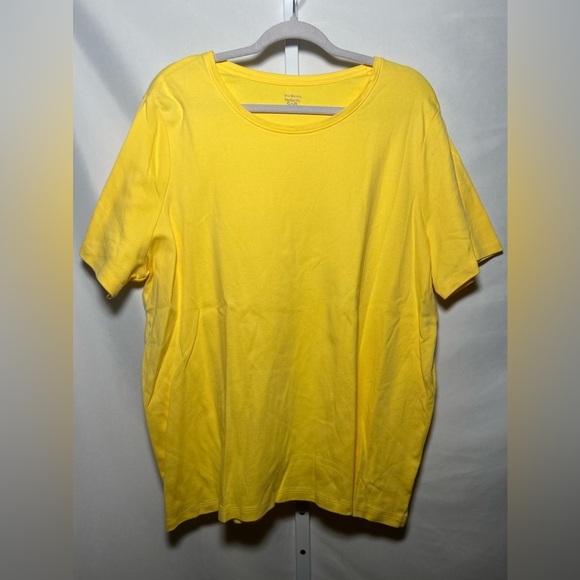 Kim Rogers Perfectly Soft Yellow Short Sleeve Women’s Top - Picture 1 of 5